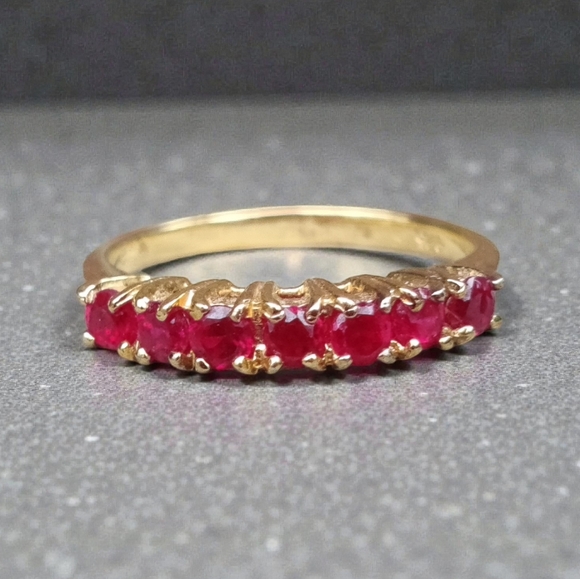Vintage Jewelry - Vintage Vermeil Sterling Ruby Ring